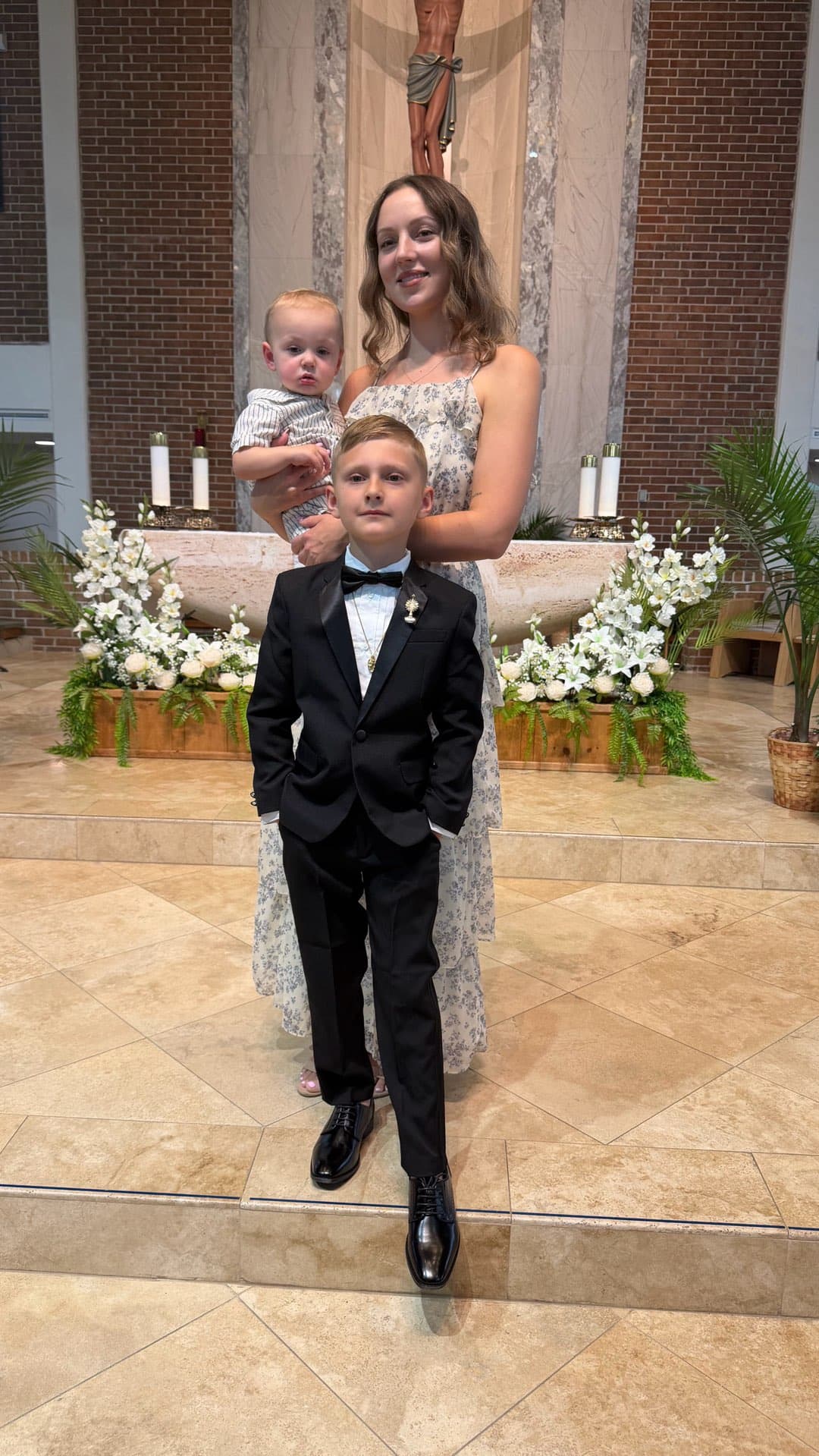 My son received his first communion today. He truly was present and did not want us to tease him be… My son received his first communion today. He truly was present and did not want us to tease him be…