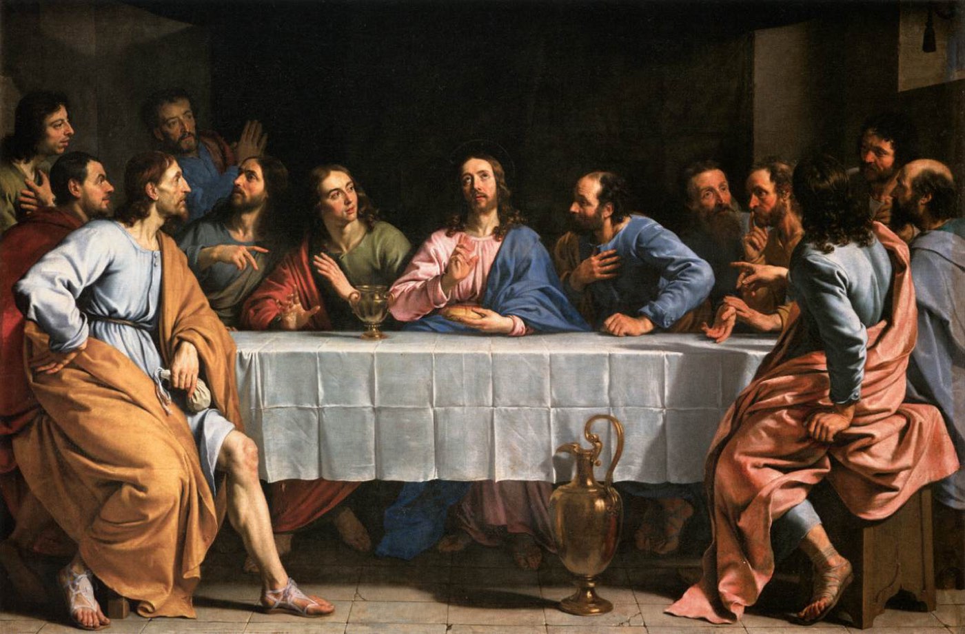 The Last Supper — Philippe de Champaigne, 1652 The Body and Blood of Christ in the Eucharist, source of the soul's life — The Last Supper by Philippe de Champaigne