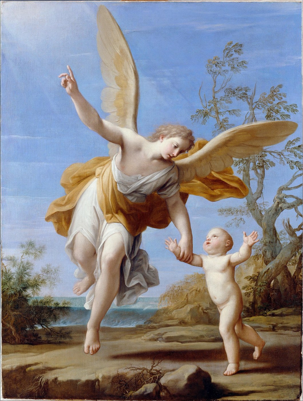 The Guardian Angel — Franceschini, Marcantonio (1648 - 1729) – Artist Details on Google Art Project, 1716 A guardian angel watching over and protecting a child — The Guardian Angel by Franceschini, Marcantonio (1648 - 1729) – Artist Details on Google Art Project